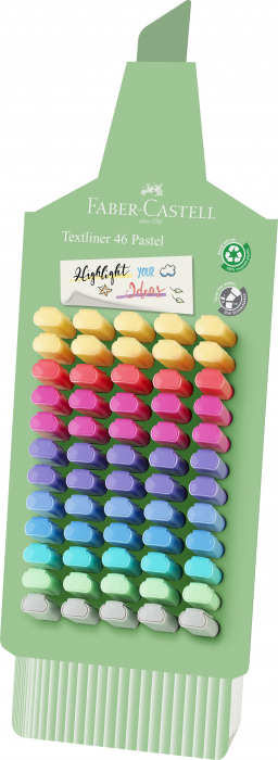 DISPLAY 60 BUC TEXTMARKER PASTEL 1546 FABER-CASTELL [1]