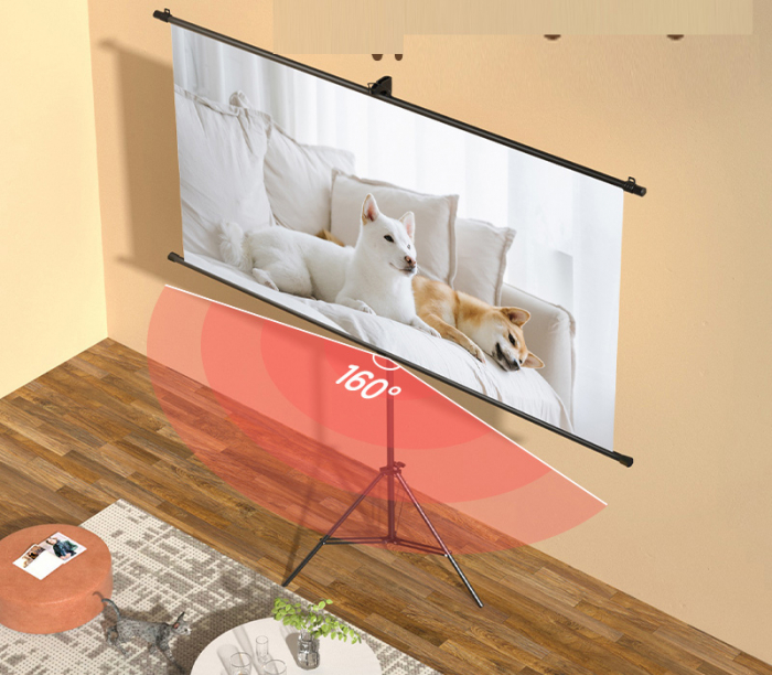 ECRAN PROIECTIE 160 x 92 CM MANUAL PE TREPIED DELI [2]