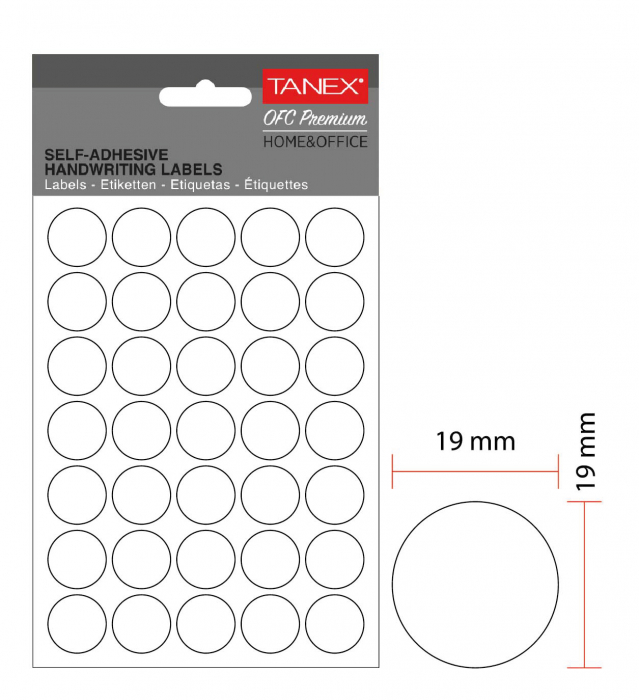 ETICHETE ROTUNDE 19MM ALBE 350/TIPLA TANEX [2]