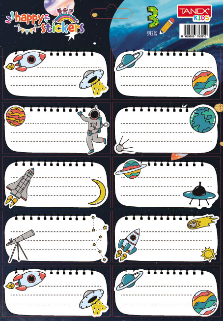 ETICHETE SCOLARE 30/SET COSMOS TLS-805 TANEX [1]