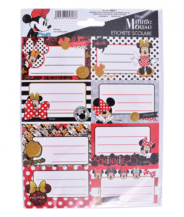 ETICHETE SCOLARE 40/SET MINNIE PIGNA [1]