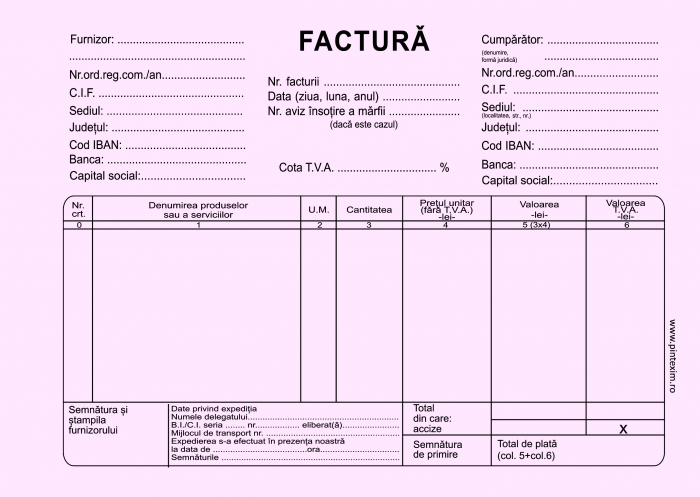 Facturier autocopiativ cu TVA, A5 , 3 ex.(3 x 50 seturi) [2]