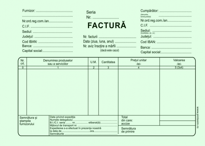 Facturier autocopiativ fara TVA, A5 , 3 ex.(3 x 50 seturi) - personalizat [3]