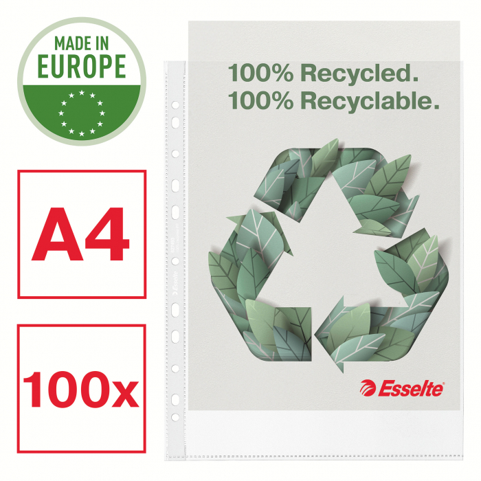 FOLIE PROTECTIE A4 70 MICRONI 100/SET RECICLATA ESSELTE [3]