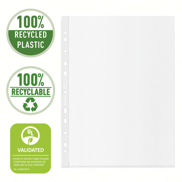 FOLIE PROTECTIE A4 70 MICRONI 100/SET RECICLATA ESSELTE [2]