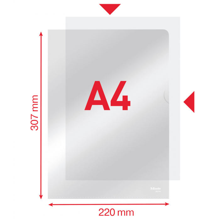 FOLIE PROTECTIE A4 CRISTAL 105 MICRONI 100/TOP DESCHIDERE L ESSELTE [3]