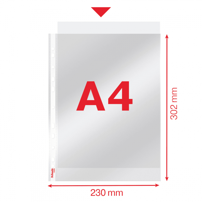 FOLIE PROTECTIE A4 CRISTAL 40 MICRONI 100/TOP ESSELTE [3]