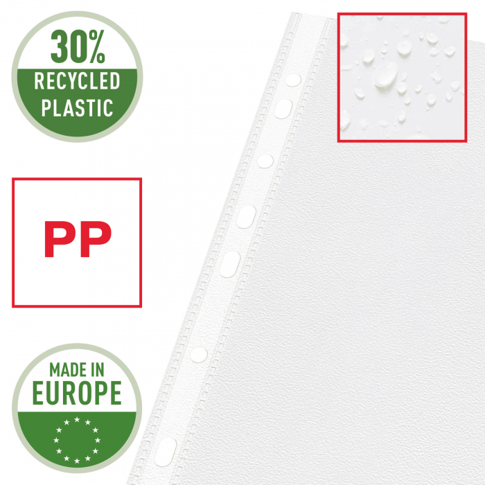 FOLIE PROTECTIE A4 CU CLAPA LATERALA 10/TOP 100 MICRONI ESSELTE [2]