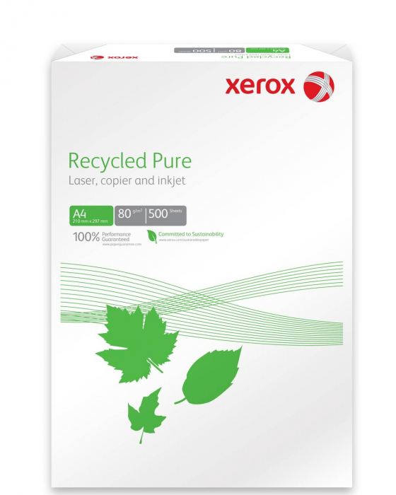 HARTIE COPIATOR A4 RECICLATA PURE 80G 500/TOP XEROX [1]