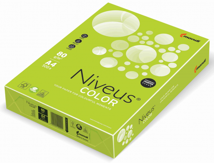 HARTIE COPIATOR A4 VERDE LIME INTENS 80G 500/TOP LG46 NIVEUS [1]