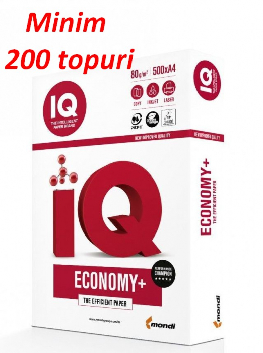 Hartie copiator IQ Economy A4, 80 g/mp, 500 coli/top [1]