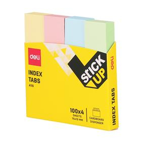 INDEX ADEZIV HARTIE 19*76MM 4 CUL. PASTEL 100 FILE DELI [2]
