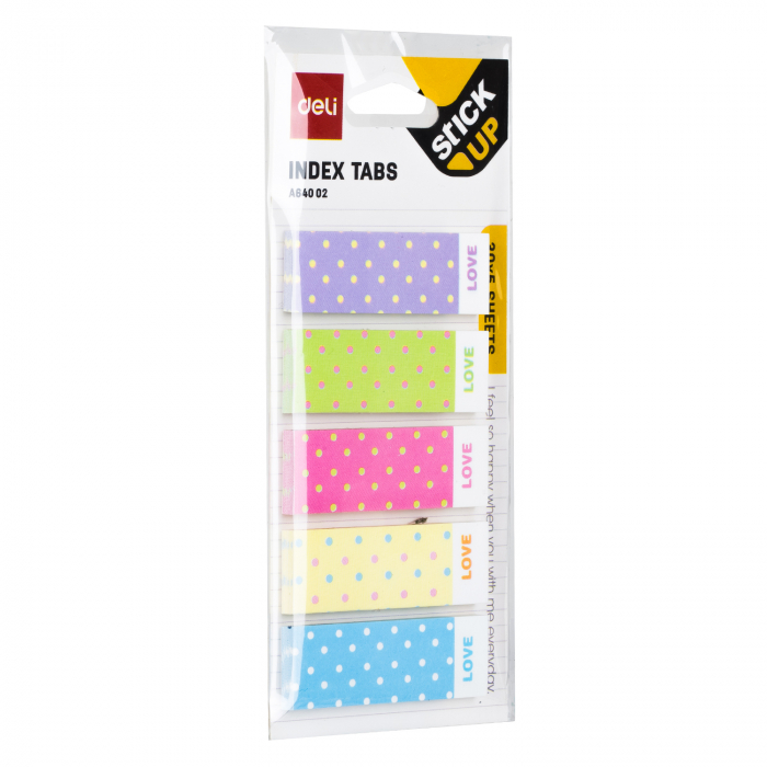 INDEX ADEZIV HARTIE 5*15*45MM 30 FILE 5 MODELE ANIMALE, BULINE DELI [5]