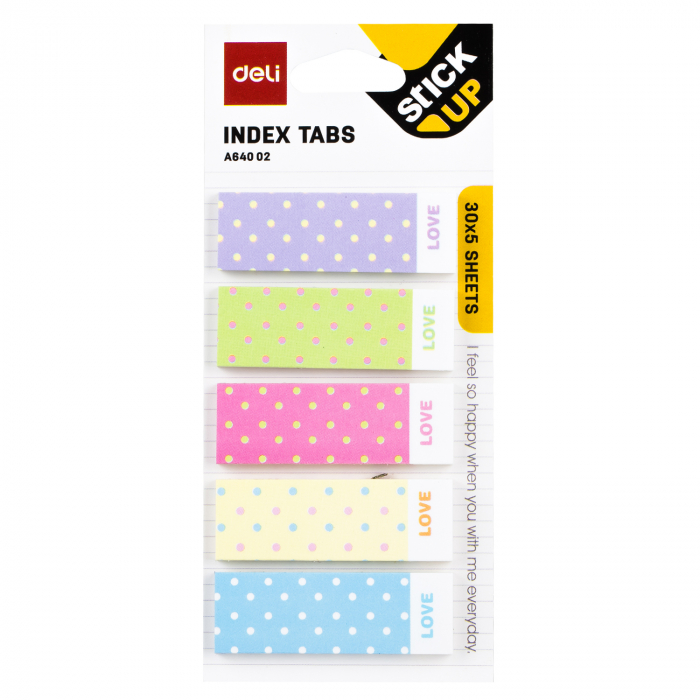 INDEX ADEZIV HARTIE 5*15*45MM 30 FILE 5 MODELE ANIMALE, BULINE DELI [3]