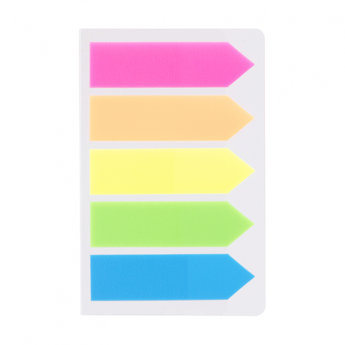 INDEX ADEZIV PLASTIC SAGEATA 12*43MM 5 CULORI 20 FILE DELI [2]