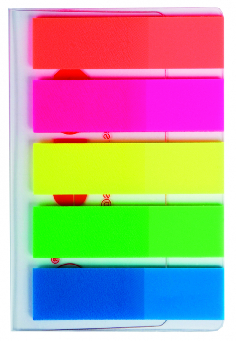 INDEX PLASTIC 12*45MM 5 CULORI*25 FILE KORES [2]
