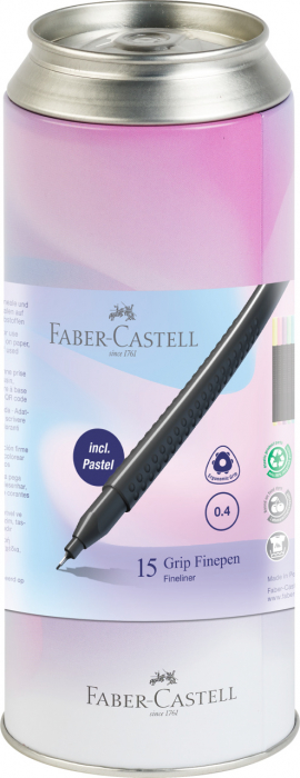 LINER 0.4 MM SET 15 BUCATI PROMO CUTIE METAL FABER-CASTELL [1]