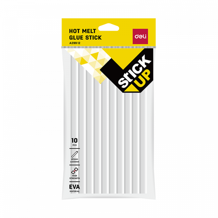 LIPICI TRANSPARENT HOT MELT 11*200MM 10 BUC/SET DELI [1]