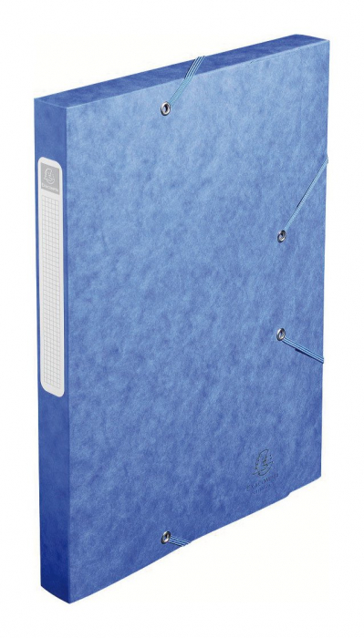 MAPA CARTON CU BURDUF SI ELASTIC 2.5CM ALBASTRU EXACOMPTA [1]