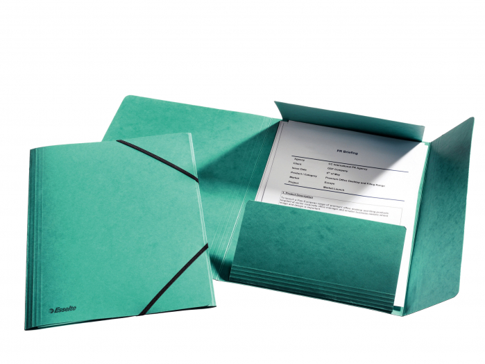 MAPA CARTON CU ELASTIC LUX VERDE ESSELTE [2]