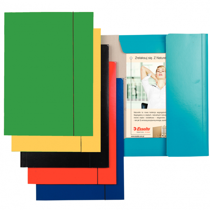 MAPA CARTON CU ELASTIC VERDE ECONOMY ESSELTE [2]