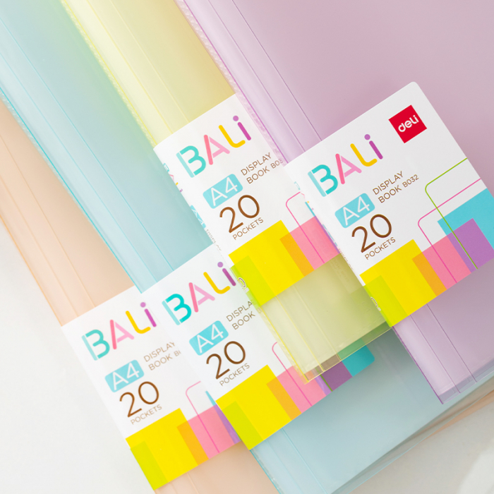 MAPA PREZENTARE 20 FOLII COP. RIGIDE CULORI PASTEL BALI DELI [5]