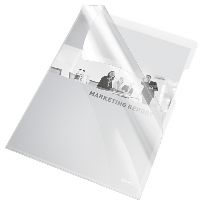 MAPA PROTECTIE A4 CRISTAL TIP L TRANSPARENTA 150 MICRONI ESSELTE [3]