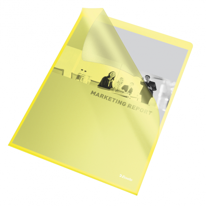 MAPA PROTECTIE A4 TIP L GALBEN 105 MICRONI 25/SET ESSELTE [1]