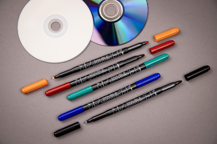 MARKER CD 2 CAPETE ALBASTRU 0.6/2.5MM 3616 CENTROPEN [3]