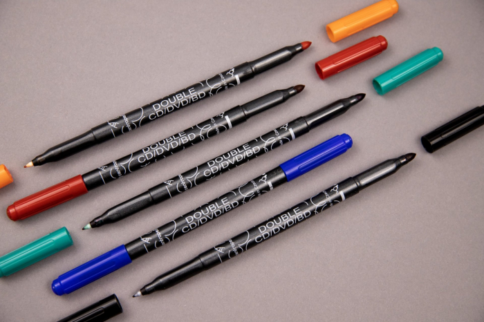 MARKER CD 2 CAPETE ALBASTRU 0.6/2.5MM 3616 CENTROPEN [2]