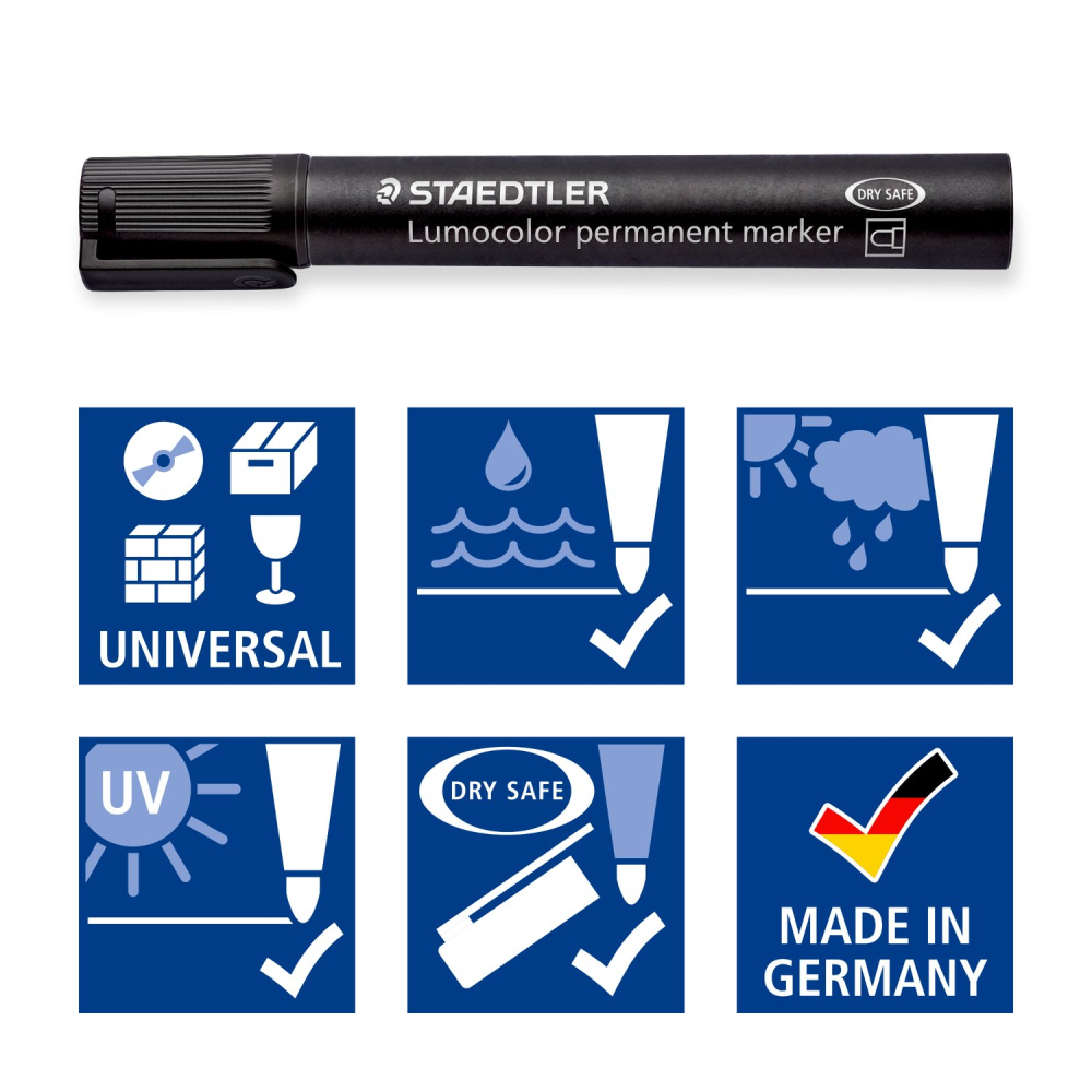 MARKER PERM STAEDTLER, VF ROTUND 2mm NEGRU [5]