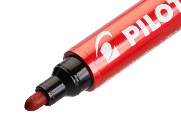 MARKER PERMANENT ALBASTRU VARF ROTUND 3MM 100 PILOT [2]