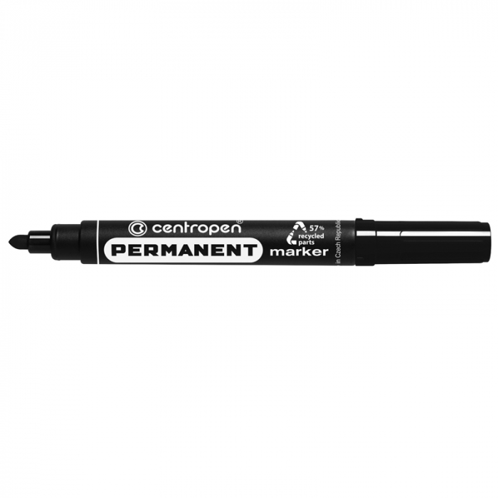 MARKER PERMANENT NEGRU VARF ROTUND 2.5MM 8566 CENTROPEN [1]