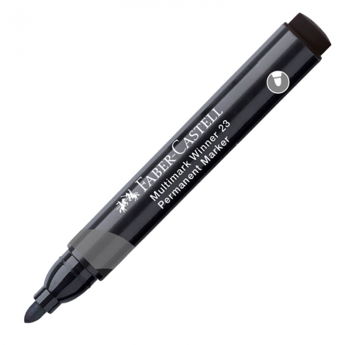 MARKER PERMANENT NEGRU VARF ROTUND MULTIMARK WINNER 23 FABER-CASTELL [1]