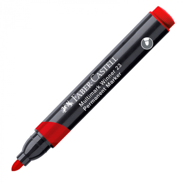 MARKER PERMANENT ROSU VARF ROTUND MULTIMARK WINNER 23 FABER-CASTELL [1]