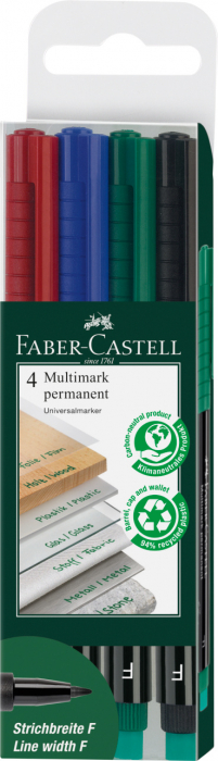 MARKER PERMANENT SET 4 F MULTIMARK FABER-CASTELL [1]