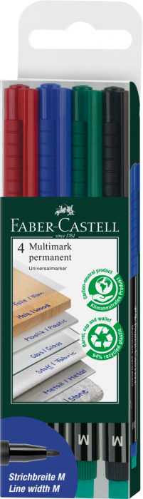 MARKER PERMANENT SET 4 M MULTIMARK FABER-CASTELL [1]