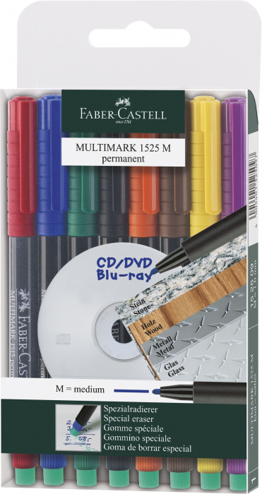 MARKER PERMANENT SET 8 M MULTIMARK FABER-CASTELL [1]