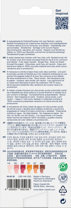 MARKER SOLUBIL 2 CAPETE SET 6 BUC BOHO GOLDFABER FABER-CASTELL [3]