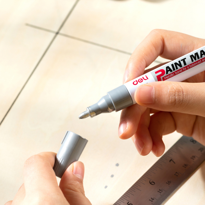MARKER VOPSEA ARGINTIU 2 MM DELI [5]