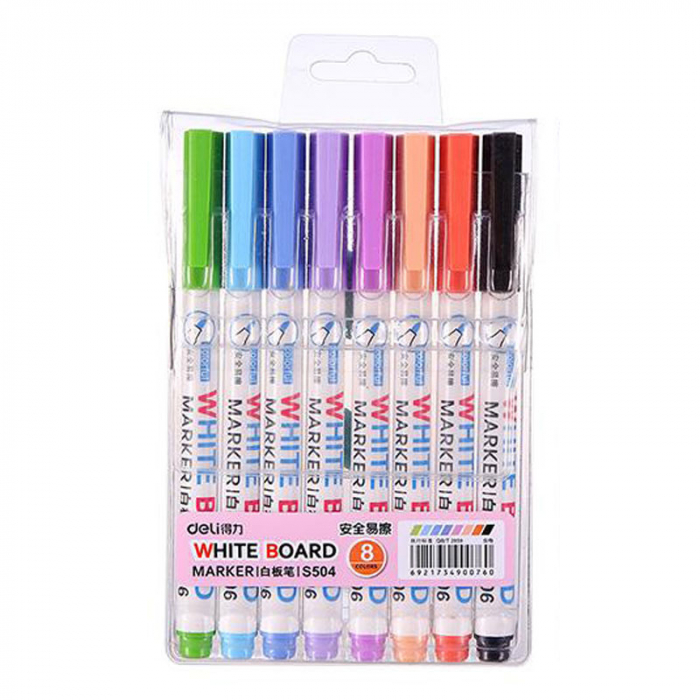 MARKER WHITEBOARD SLIM SET 8 BUCATI DELI [1]