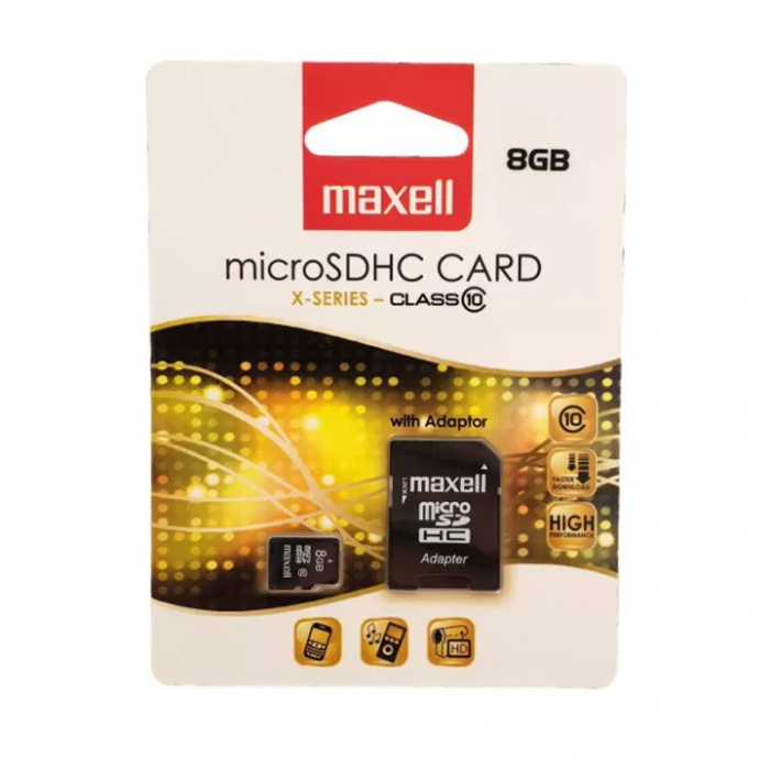 MEMORIE MICRO SDHC 8GB CLS10 CU ADAPTOR MAXELL [1]