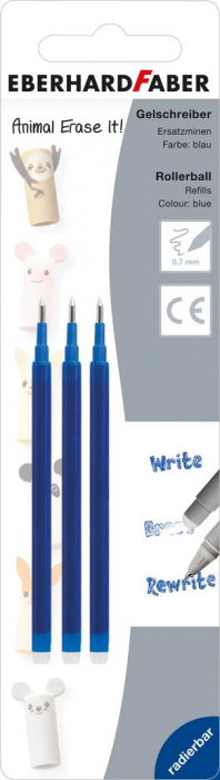 MINA ROLLER 0.7 MM ALBASTRA 3/SET ERASABLE EBERHARD FABER [1]