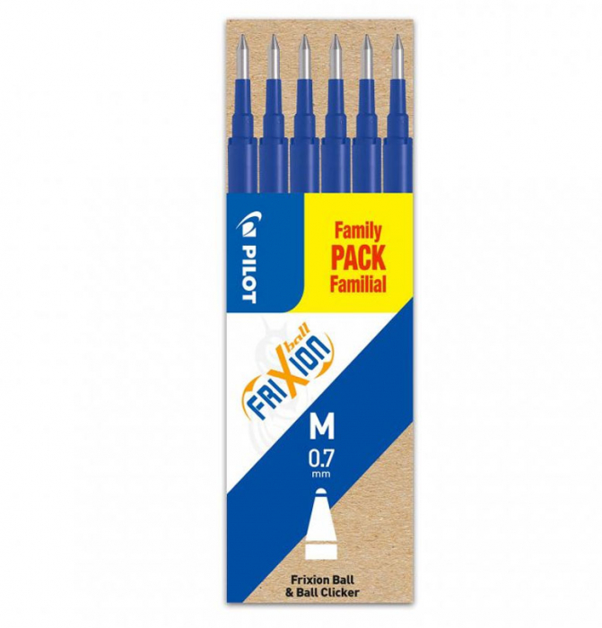MINA ROLLER 0.7MM ALBASTRA 6/SET FRIXION PILOT [1]