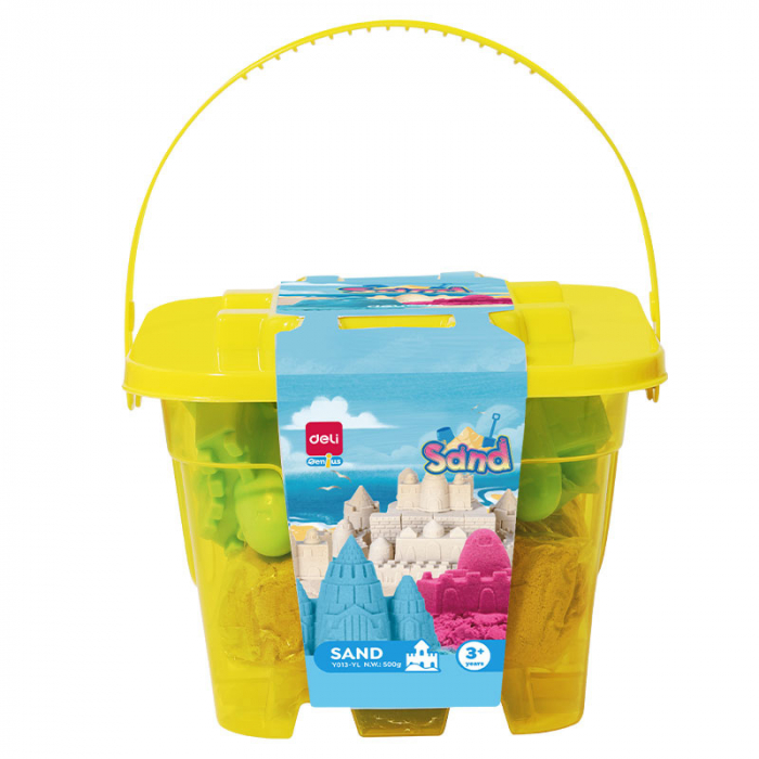 NISIP KINETIC GALETUSA 500G + 6 FORME MODELAJ GALBEN DELI [1]