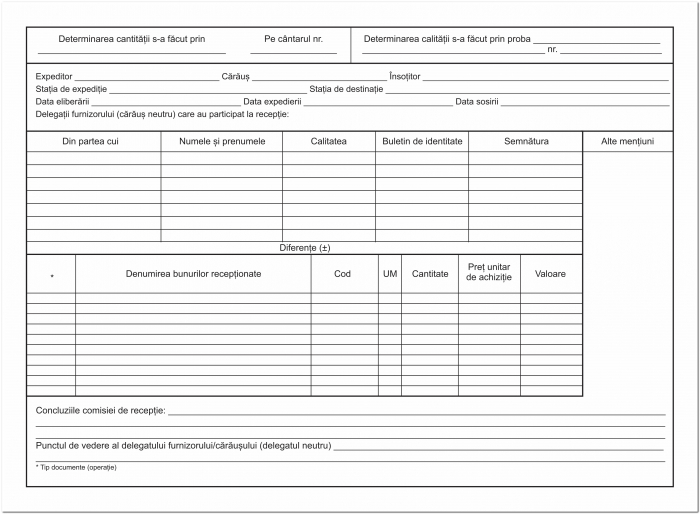 Nota de intrare-receptie A4 fara T.V.A. fata/verso - personalizat [2]