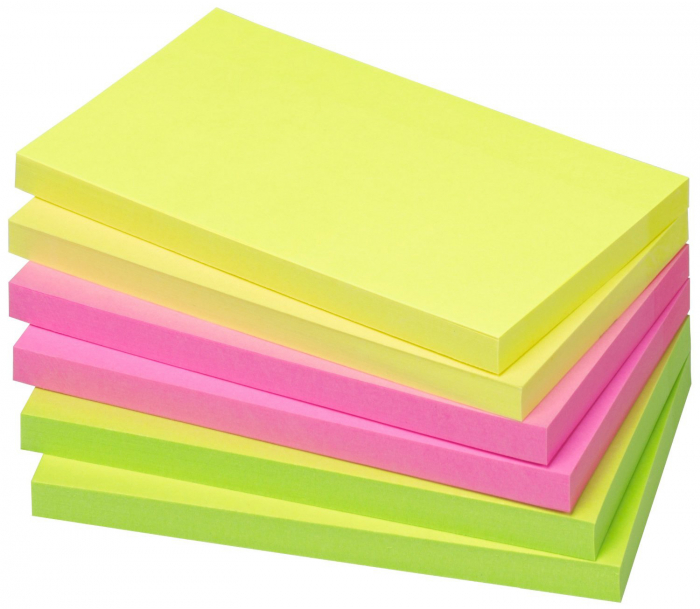 NOTES ADEZIV 75*125MM 80 FILE NEON ASORTAT INFO NOTES [2]