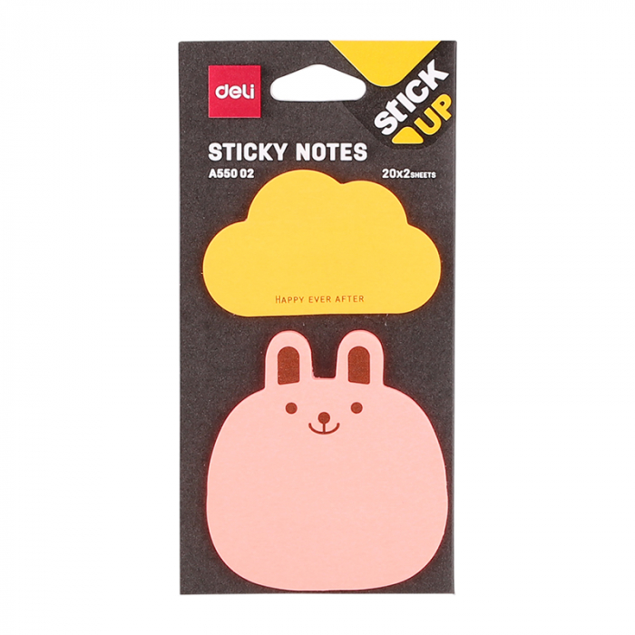 NOTES ADEZIV ANIMALE 76*76MM 2*20 FILE DELI [4]