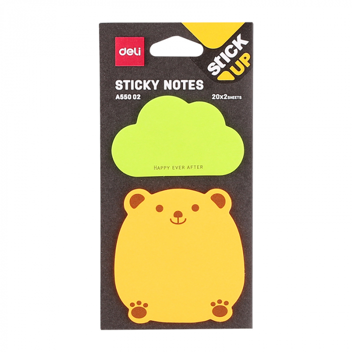 NOTES ADEZIV ANIMALE 76*76MM 2*20 FILE DELI [3]