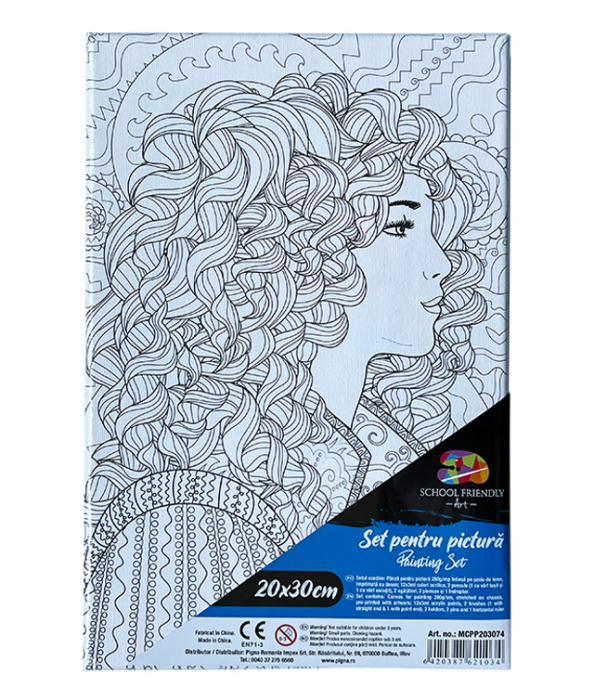 PANZA PREDESENATA PE SASIU 20*30CM MANDALE FATA SF ART PIGNA [1]